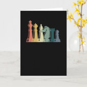 ヴィンテージチェスTレトロチェスデザイン – チェス カード (黄色い花)