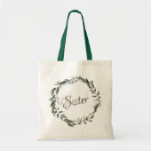 ヴィンテージチェリッシュグリーンリースシエレガントスター トートバッグ (正面)