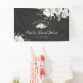 ヴィンテージチェリッシュホワイトフローラブライダルシャワー歓迎 横断幕 (インサイチュ)