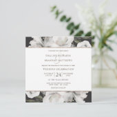 ヴィンテージチェリッシュホワイトフローラ&バラ結婚ズスクエア 招待状 (スタンド正面)