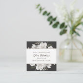 ヴィンテージチェリッシュホワイトフローラ&バラ金ゴールド枠 スクエア名刺 (スタンド正面)