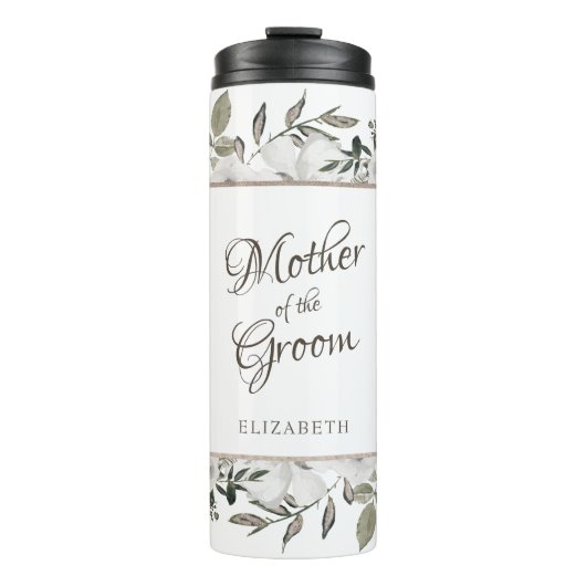 ヴィンテージチェリッシュ白フローラの母の新郎 タンブラー (正面)