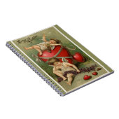 ヴィンテージチェルブとバレンタインハートグリーン ノートブック (右側)