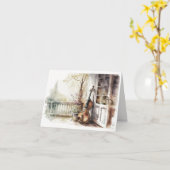 ヴィンテージチェロノートカード カード (黄色い花)