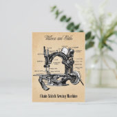 ヴィンテージチェーンステッチ裁縫機 ポストカード (スタンド正面)