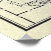 ヴィンテージチオン国立公園の地図(1919) ポスター (角)