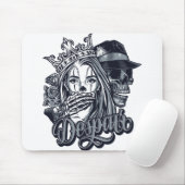 ヴィンテージチカノスタイルタトゥー マウスパッド (マウス)
