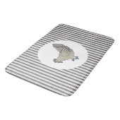 ヴィンテージチキンとチクストライプキング バスマット (アングル)