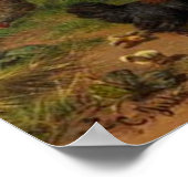 ヴィンテージチキンと鶏の国の壁の装飾 ポスター (角)