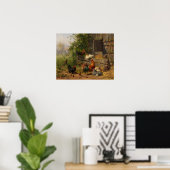 ヴィンテージチキンと鶏の国の壁の装飾 ポスター (ホームオフィス)