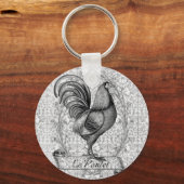 ヴィンテージチキンイラストレーション キーホルダー (正面)