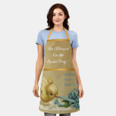 ヴィンテージチキンイースターホリデー エプロン (着用した状態)