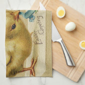 ヴィンテージチキンイースターホリデー キッチンタオル (四つ折り)