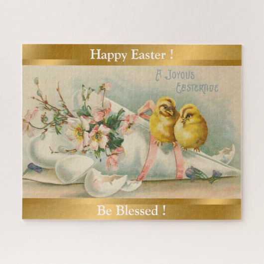 ヴィンテージチキンイースターホリデー ジグソーパズル (横)