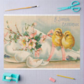 ヴィンテージチキンイースターホリデー 薄葉紙 (クラフト)