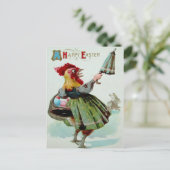 ヴィンテージチキンイースターポストカード ポストカード (スタンド正面)