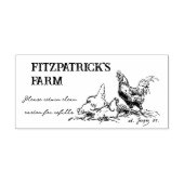 ヴィンテージチキンスケッチ卵ファームブランディングカートン セルフインキングスタンプ (デザイン)