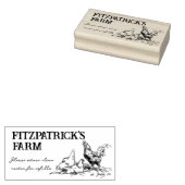 ヴィンテージチキンスケッチ卵ファームブランディングカートン ラバースタンプ (押印)