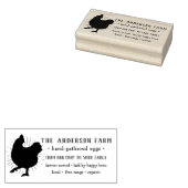 ヴィンテージチキンスケッチ |ファミリーファームの生卵 ラバースタンプ (押印)