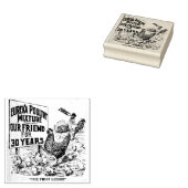 ヴィンテージチキンスタンプ ラバースタンプ (押印)