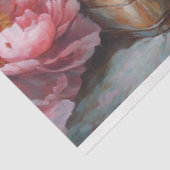 ヴィンテージチキンピンク牡丹鏡デコパージュ 薄葉紙 (詳細)