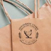 ヴィンテージチキンファミリーファーム卵カートン ラバースタンプ