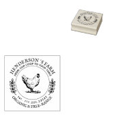 ヴィンテージチキンファミリーファーム卵カートン ラバースタンプ (押印)