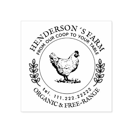 ヴィンテージチキンファミリーファーム卵カートン ラバースタンプ (インプリント)