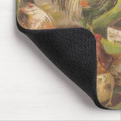 ヴィンテージチキンファミリー マウスパッド (コーナー)