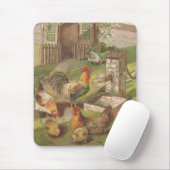 ヴィンテージチキンファミリー マウスパッド (マウス)