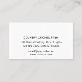 ヴィンテージチキンファームとカントリーヘンルースター 名刺 (裏面)