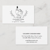 ヴィンテージチキンファームとカントリーヘンルースター 名刺 (正面/裏面)