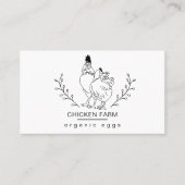 ヴィンテージチキンファームとカントリーヘンルースター 名刺 (正面)
