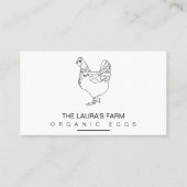ヴィンテージチキンファームヘンラインアート名刺 名刺 (正面)