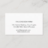ヴィンテージチキンファームヘンラインアート 名刺 (裏面)