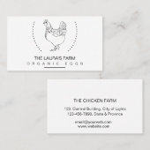 ヴィンテージチキンファームヘンラインアート 名刺 (正面/裏面)