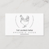 ヴィンテージチキンファームヘンラインアート 名刺 (正面)
