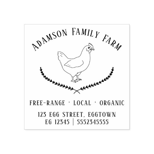 ヴィンテージチキンファーム生卵カートン ラバースタンプ (インプリント)