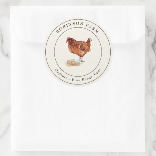 ヴィンテージチキンファーム生卵 ラウンドシール (バッグ)