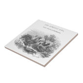 ヴィンテージチキンペン及びインクイラストレーション タイル (側面)