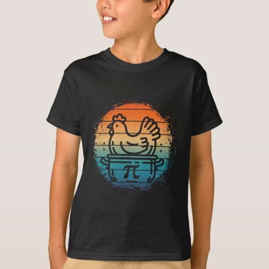 ヴィンテージチキンポットパイシャツサイエンス愛好家おもしろい Tシャツ (正面)
