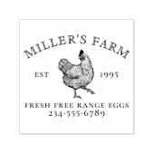 ヴィンテージチキンロゴファミリーファームエストイヤー卵 セルフインキングスタンプ (デザイン)