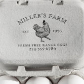 ヴィンテージチキンロゴファミリーファームエストイヤー卵 セルフインキングスタンプ