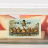 ヴィンテージチキンワラングラーとチックス卵カートン ラベル (貼付)