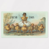ヴィンテージチキンワラングラーとチックス卵カートン ラベル (デザイン2)