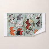 ヴィンテージチキン品種   ハンドタオル (ハンドタオル)