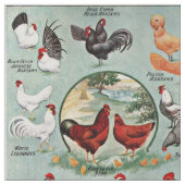 ヴィンテージチキン繁殖型  ファブリック (クローズアップ)