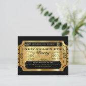 ヴィンテージチケットの新年のパーティー招待状 シーズンカード (スタンド正面)