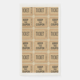 ヴィンテージチケットゲストタオルナプキンズ