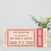 ヴィンテージチケット日付の保存 セーブザデート (スタンド正面)